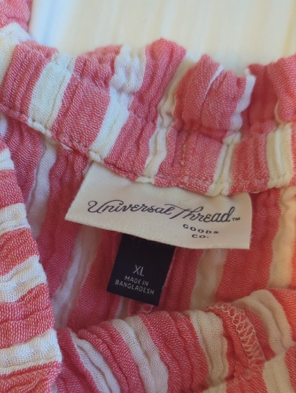 Universal Thread Pink and White Striped Drawstring Shorts - Picture 2 of 4